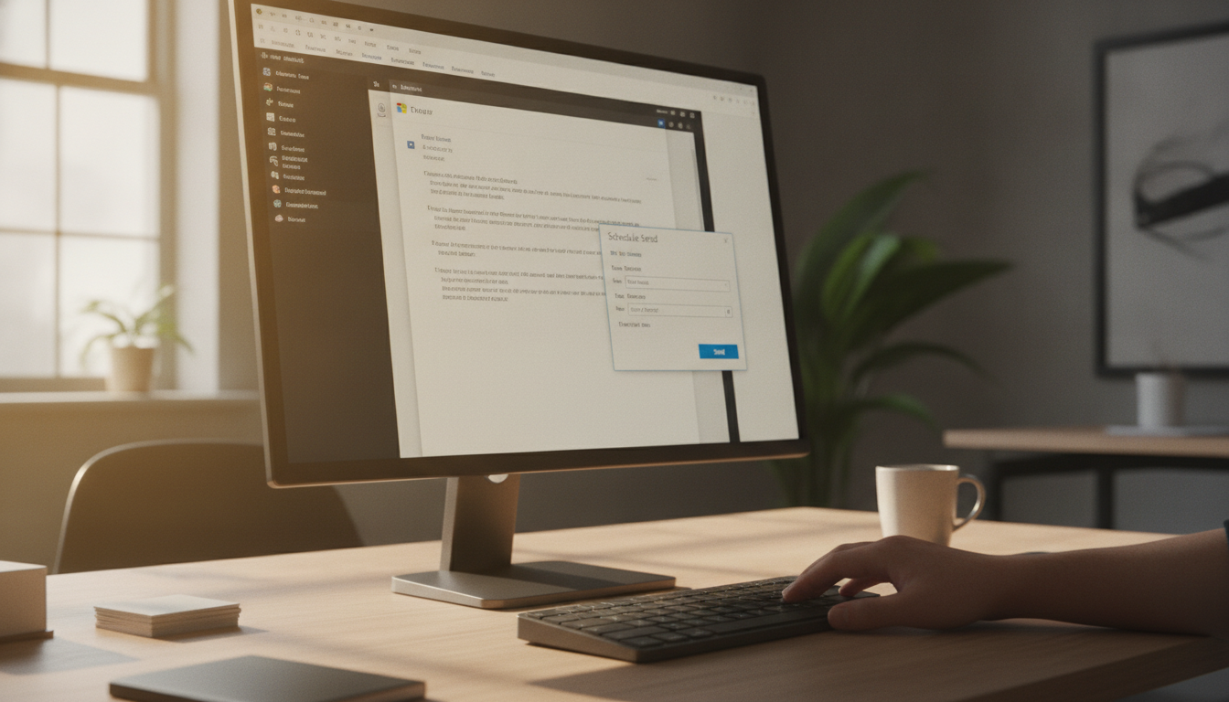 erfahren sie, wie sie in outlook das zeitversetzte senden von e-mails einrichten und effektiv nutzen, um ihre kommunikation besser zu steuern und produktiver zu arbeiten.
